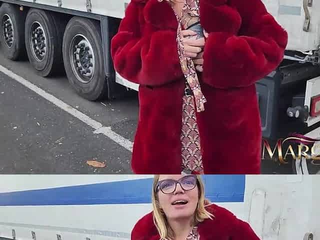 A mother shows her bazookas to truckers and gets banged in their truck.