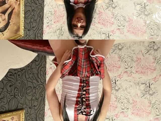 Russian whore shows his snatch on the camera and stretches it