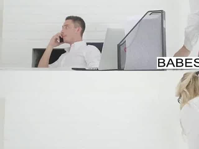Chicks - Office Obsession - Hard at Work starring Frankie G and Pleasing Cat