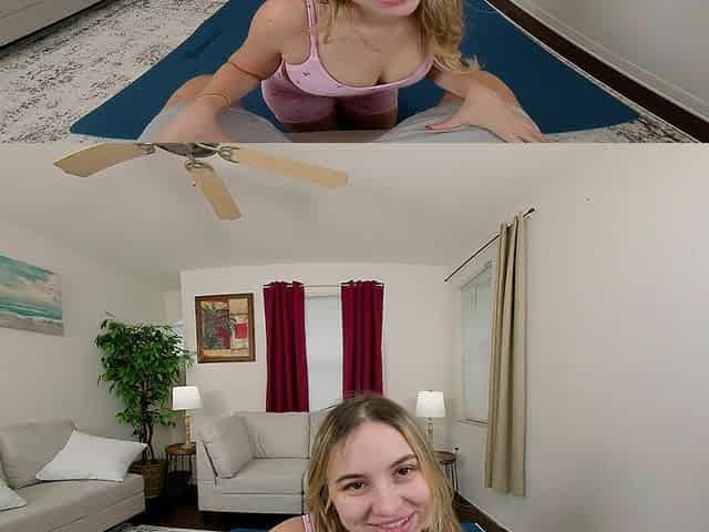 Blonde Stepsister Does Nude Yoga