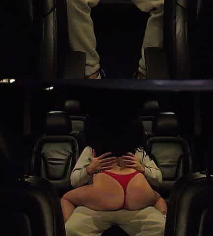 Banged my fresh secretary in the car on the way home, came on her chest - CrissBrunette.