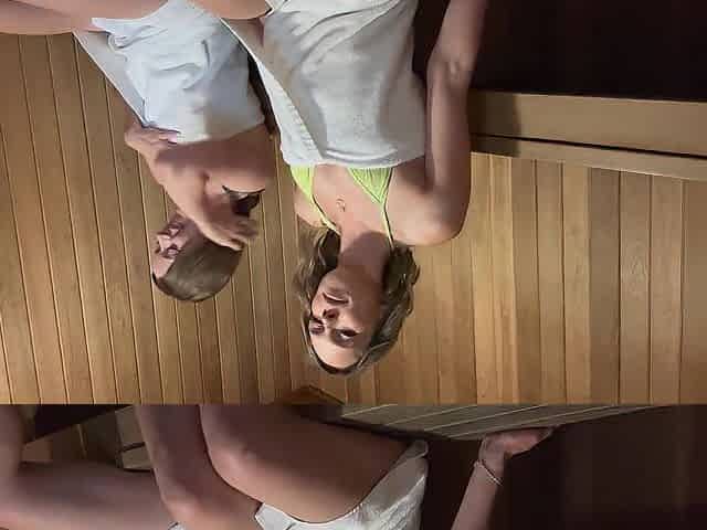 Serenity Cox and Nadia Foxx Get Busy in the Sauna! - Lesbo Vagina Eating - Risky Orgasms