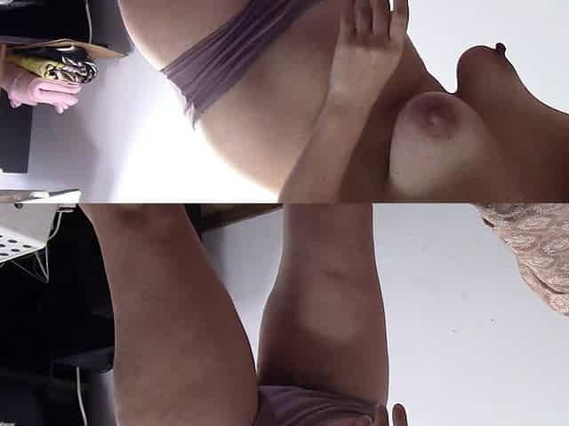 Amateur Wife Masturbates with Her Fingers in Her Pussy.