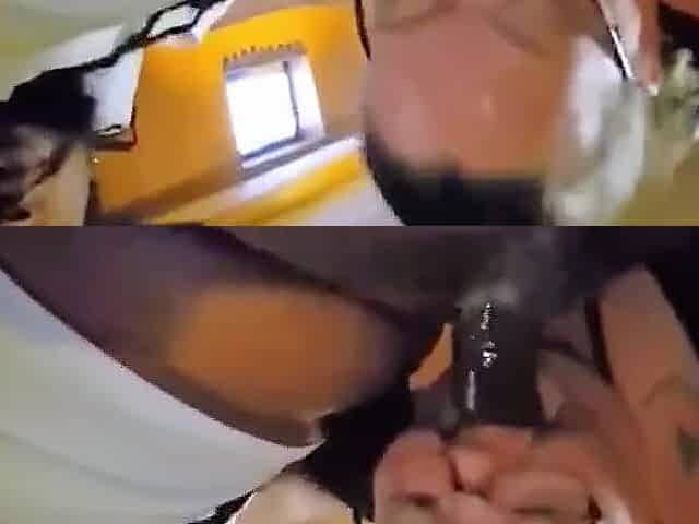BBC Cumming on the Toxic Piggys Glasses After Sloppy Deepthroat