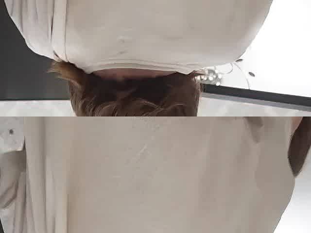 In front of the mirror: unfathomable mouth plug, which makes her even greater quantity slutty