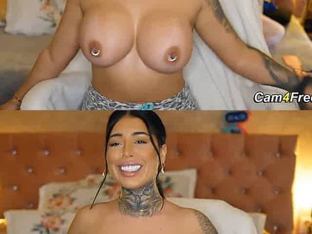 Tattooed Busty Babe Enjoys a Wild Night