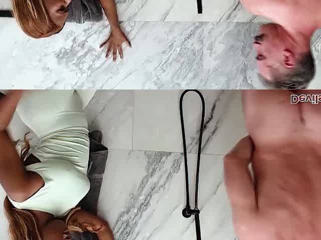 Black nuru masseuse pleasuring her 1st white customer
