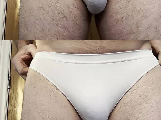 cuckold masturbates to the movie of his hotwife being banged with seedless ejaculation