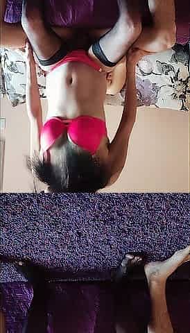 Slim wife, erotic underware, nylons - excitement sex