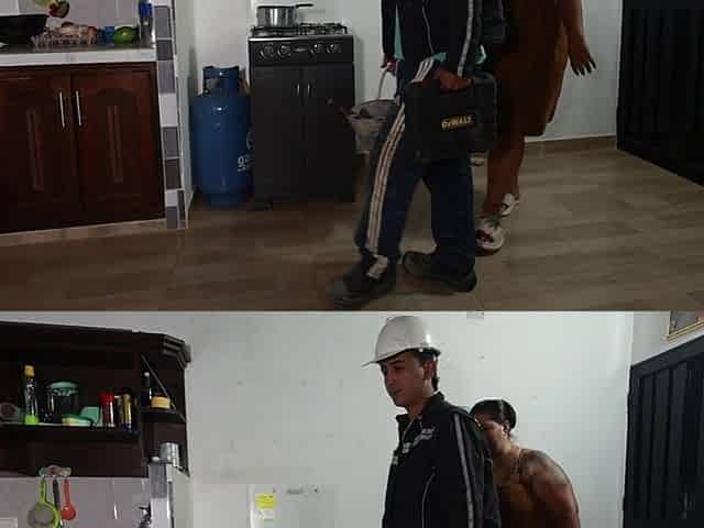 Plumbing Worker Fucking a Very Hot Girl at Work