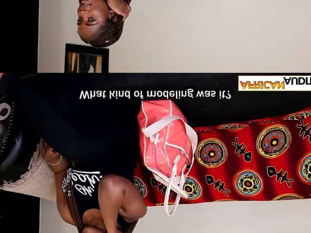 Real African Amateur Model On Casting Gives A Blowjob For A Job