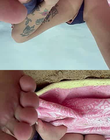 Sucking his cock on the beach for everyone to see.