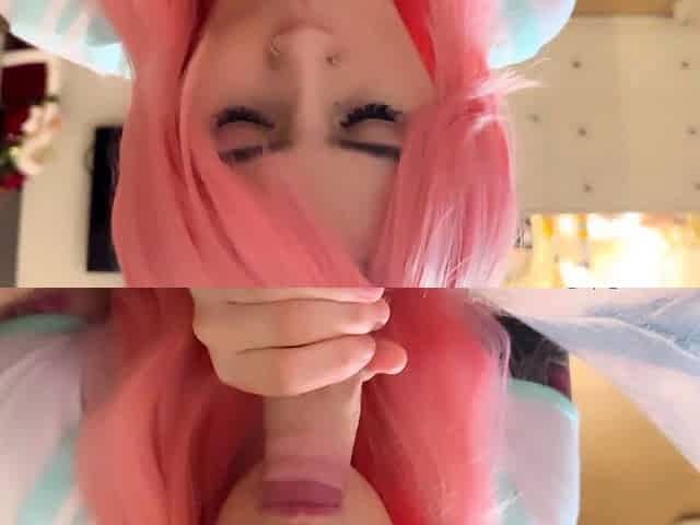 Homemade amateur blonde teen blowjob and cumshot
