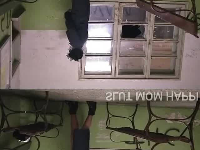 Pantyhose masturbation in front boy