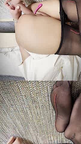 Showing My Booty some Love in Crotchless Hose