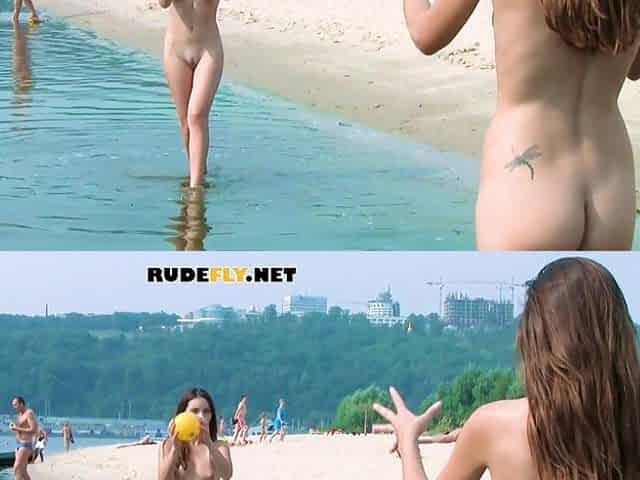 Exciting young nudists filmed