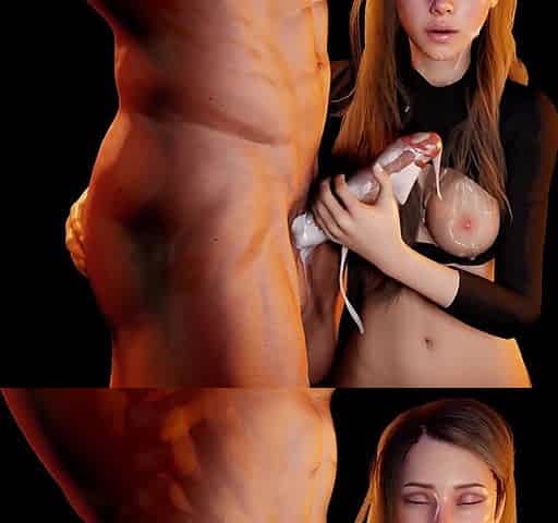 Beautiful Busty Blonde Babe with Sunglasses Jerking a Dick