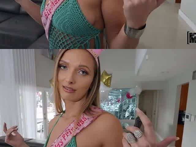 POV fuck with hot tanned babe Layna Landry on her birthday