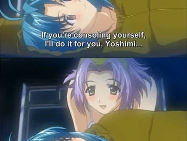 Lesbianas hentai se frotan unas contra otras hasta chorrear