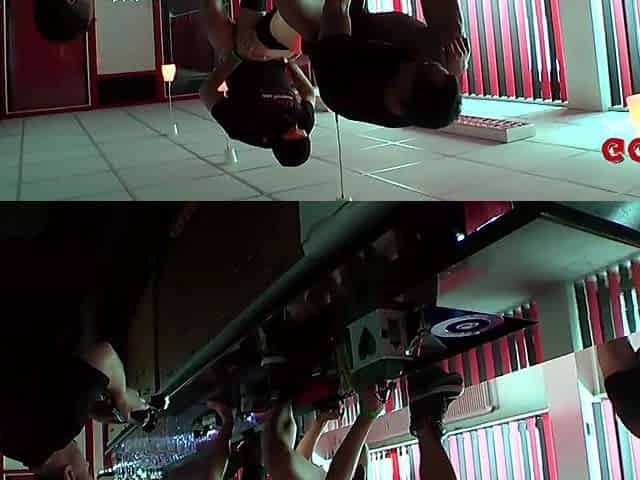 Behind the scenes bukkake group sex film with hawt chick in GGG John Thompson