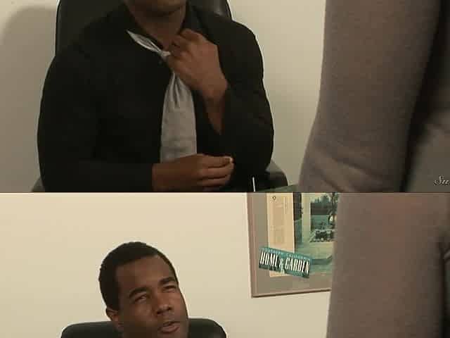 Interracial Office Heat with Darryl Hanah's Blonde Charm