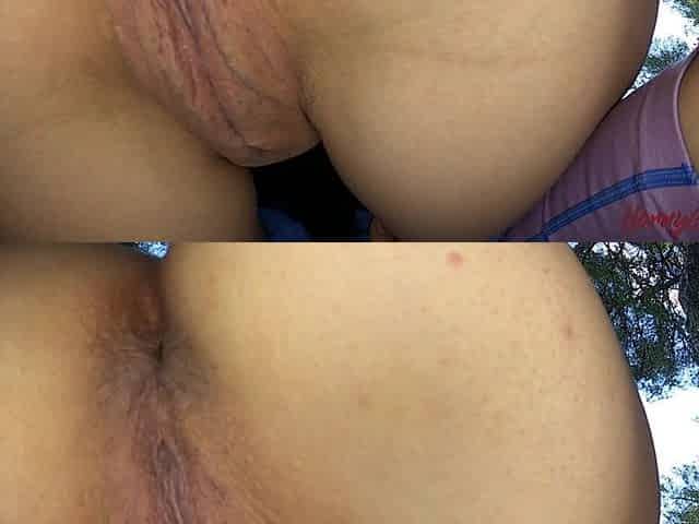 Large vagina makes a void urine from close up, pee on camera, peeing, golden shower