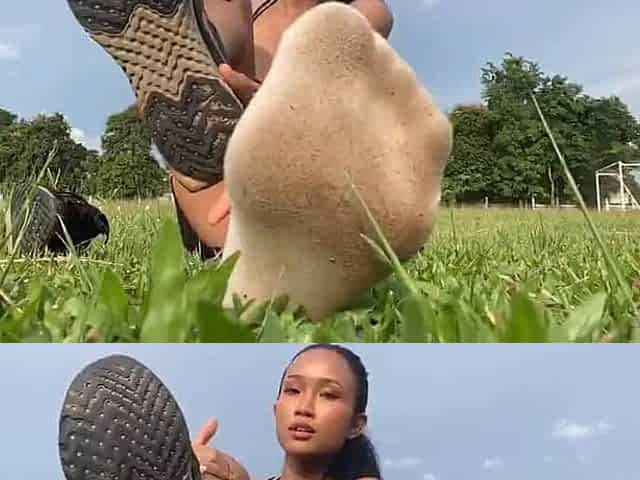 Yoga girl feet