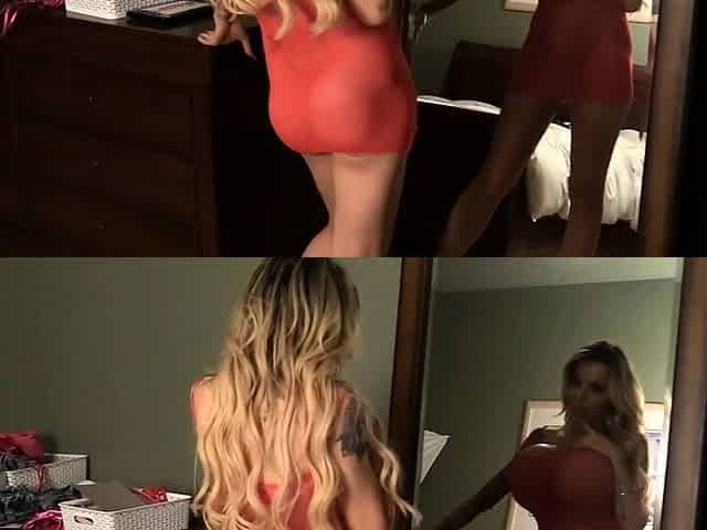 Beautiful blonde nanny and big boobed blonde MILF get pumped