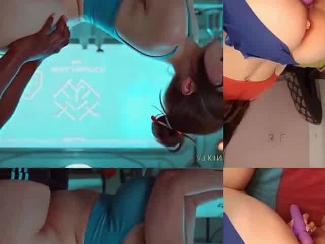Having sex with a cute breasty nerd - Masturbating with AI