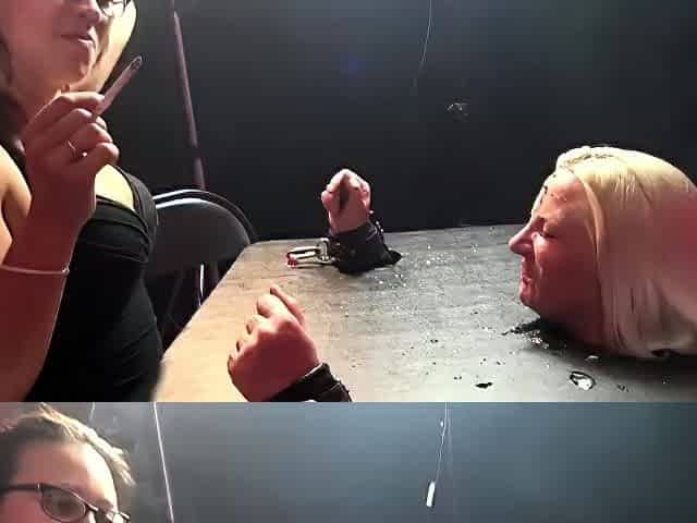 Lezdom Face Spitting Ash Humiliation