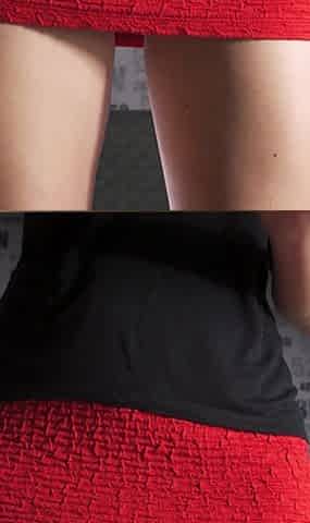 Under skirt white panties flashing from the front