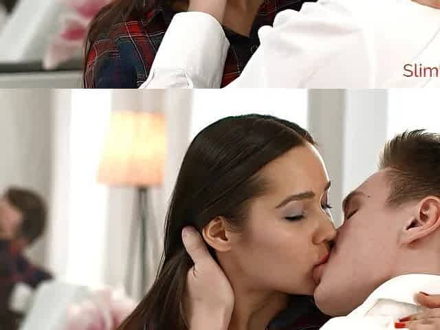 Pretty cutie with great booty gives her boyfriend anal