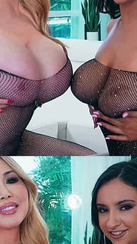 Kianna Dior Hailey Rose Double Blowjob