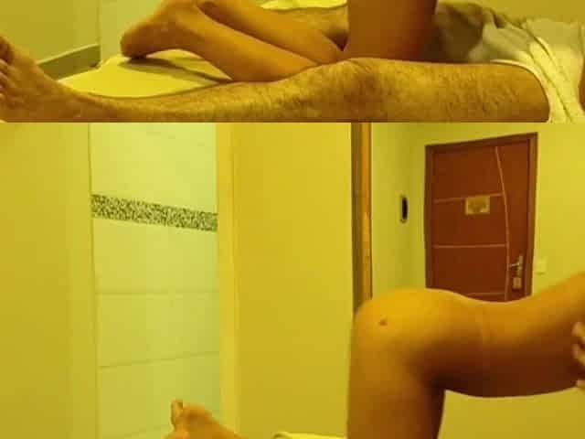That babe comes without the shower lewd and asks her boyfriend to just eat her butt