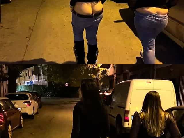Amateur skater girl outdoor in public fucking for money
