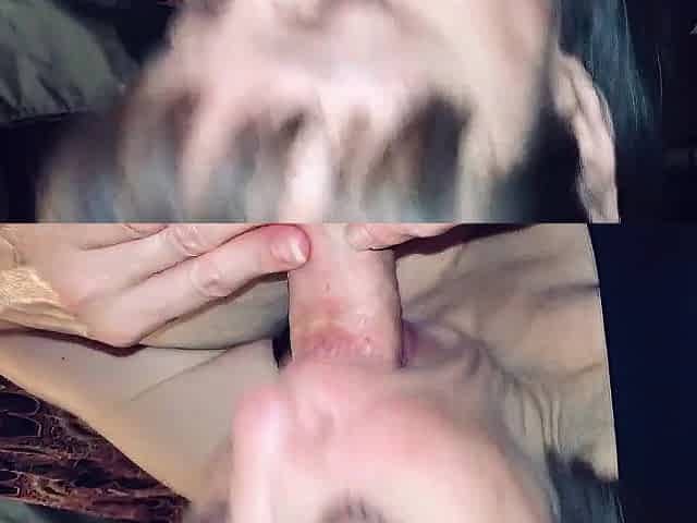 Aged cougar sucking younger dude during the time that spouse films