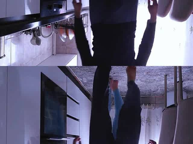 Roommate Screws Me Hard In The Kitchen! No breakfast for this day, merely creampie!