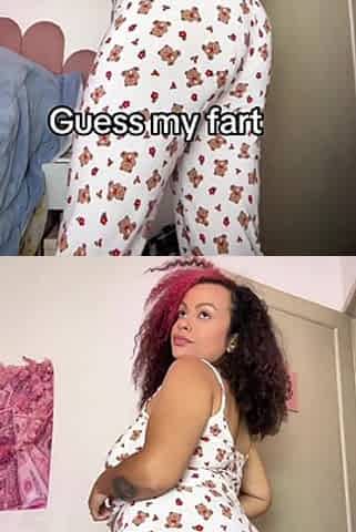 Curvy Latina Farting in Cute Pajamas