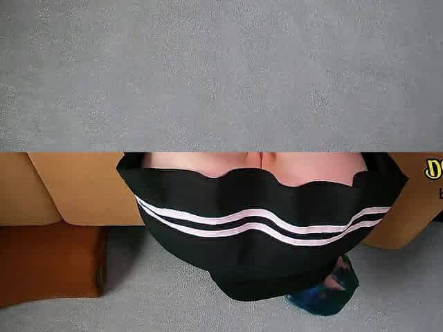 Cute blue haired student enjoys ass slam after school
