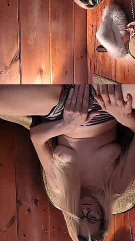 Rubbing Vagina Over Constricted Silver Shorts: Pt two