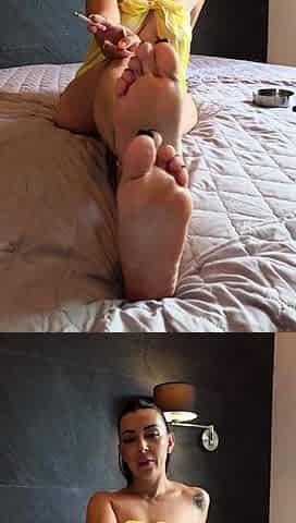 Two incredible Latin babes in foot fetish action