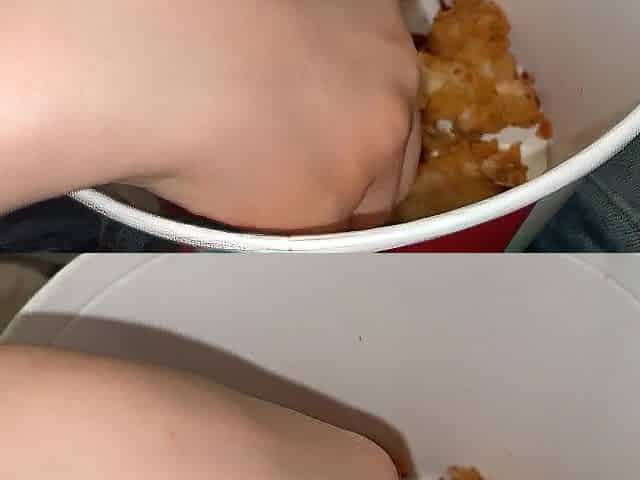 KFC bucket with a surprise inside. Stepsister liked it.
