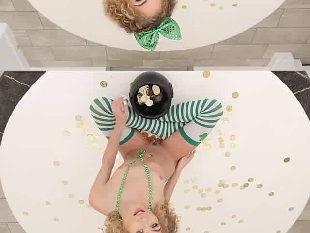 Bbc Slut Rides Shillelagh To Get Into The St Patricks Day Spirit - Allie Addison