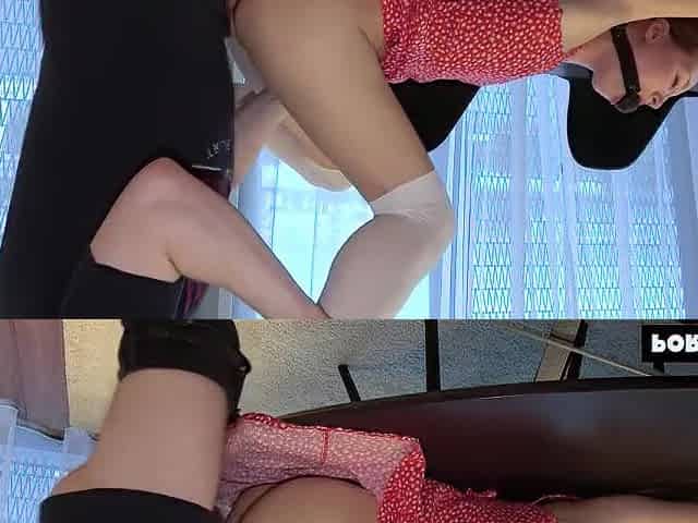 Sexually excited Girlfriend FASTENED UP & BANGED On The Table