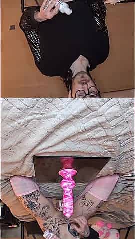 Femboy in Chastity Takes Knot (Full Version on Many Videos RyuuDemonQueen)