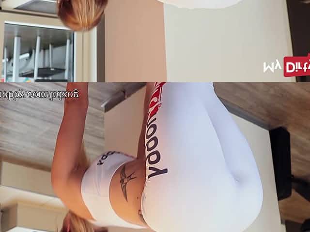 MyDirtyHobby - Fit teen with big tits fucks the yoga instructor in the locker room and swallows