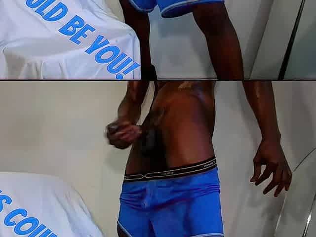 Jacking my large moist thick ebony knob bawdy talking Busting three hard nuts!