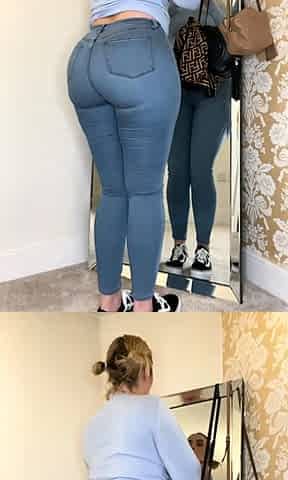 Watch me tease you with my big ass in these tight jeans
