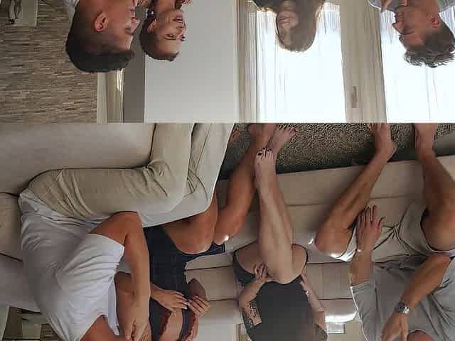 Spin the Bottle with colleagues ended Flawless FOURSOME!