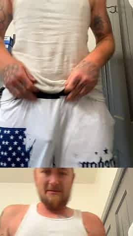 Lustful pee in white shorts